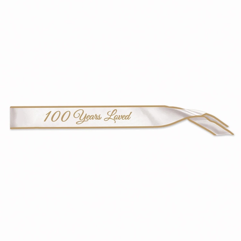 6 Pack Beistle 100 Years Loved Satin Sash