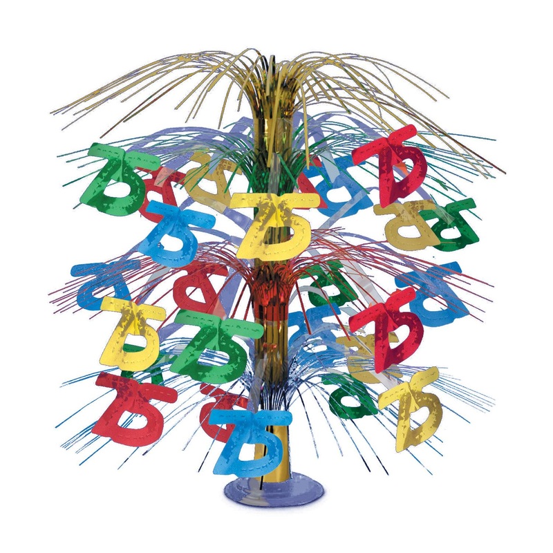 6 Pack Beistle 75th Birthday Party Cascade Centerpiece