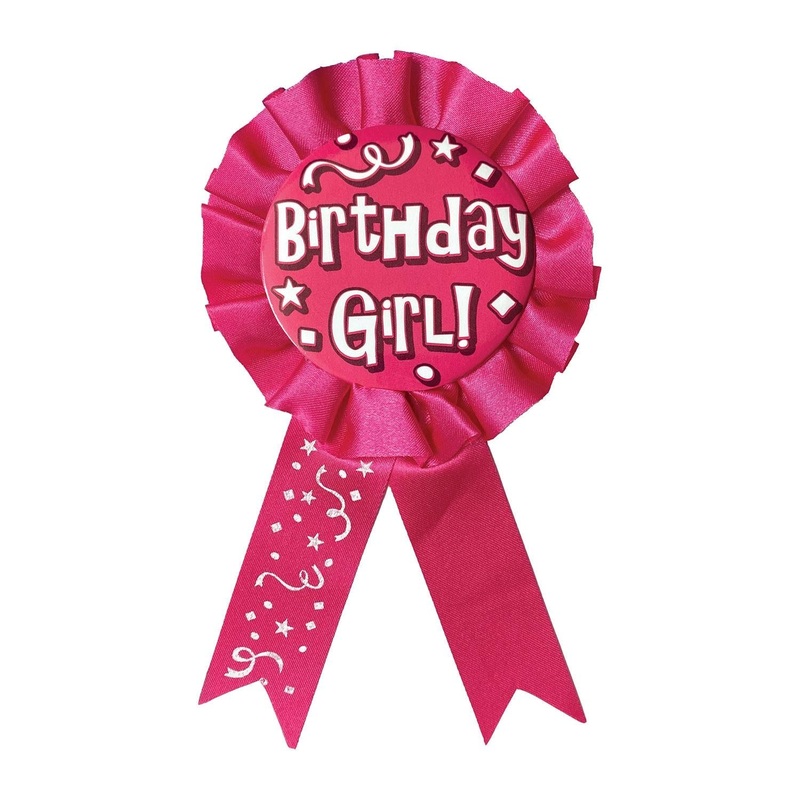 6 Pack Beistle Birthday Party Girl! Award Ribbon