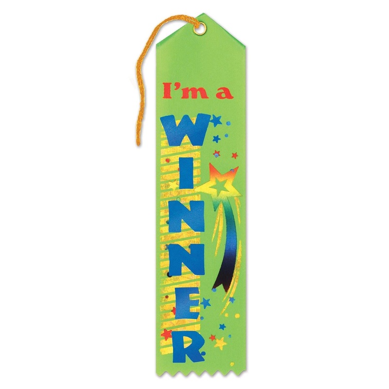 6 Pack Beistle I'm A Winner Award Ribbon