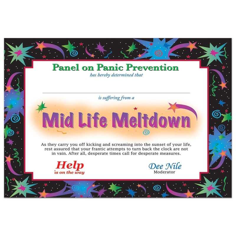 6 Pack Beistle Midlife Meltdown Certificate