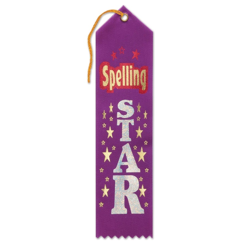 6 Pack Beistle Spelling Star Award Ribbon