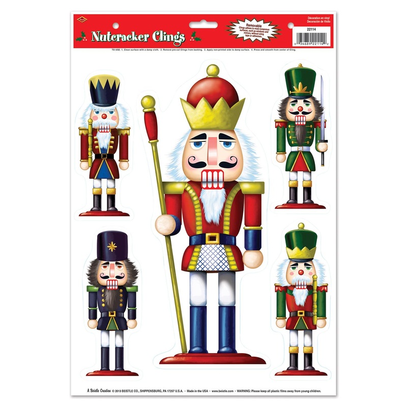 60 Piece Beistle Christmas Nutcracker Clings