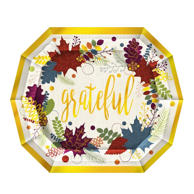 96 Pack Beistle Friendsgiving Paper Plates 7.5 inch