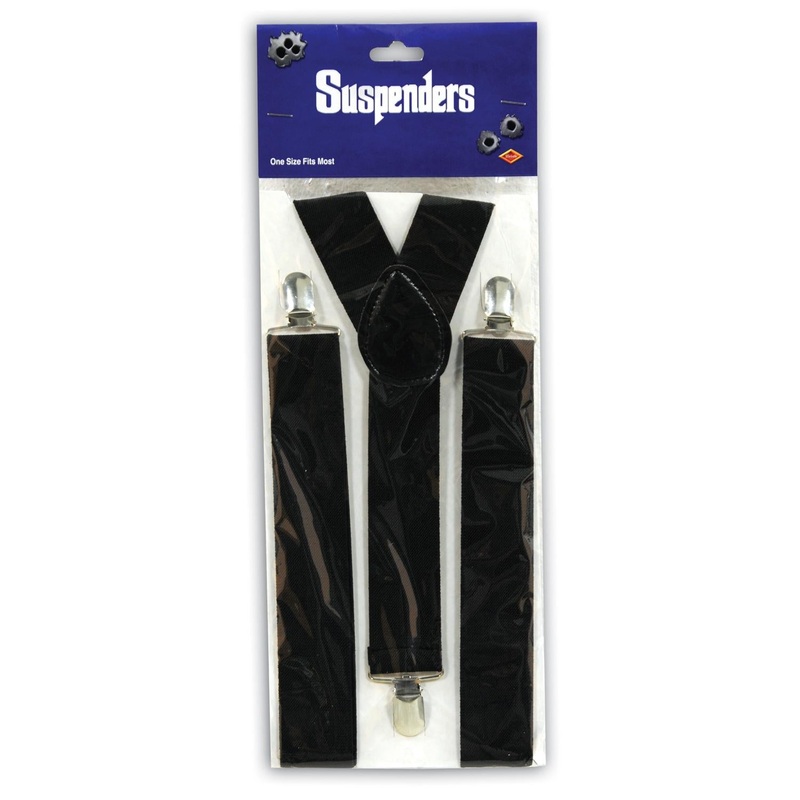 12 Pack Beistle Black Suspenders