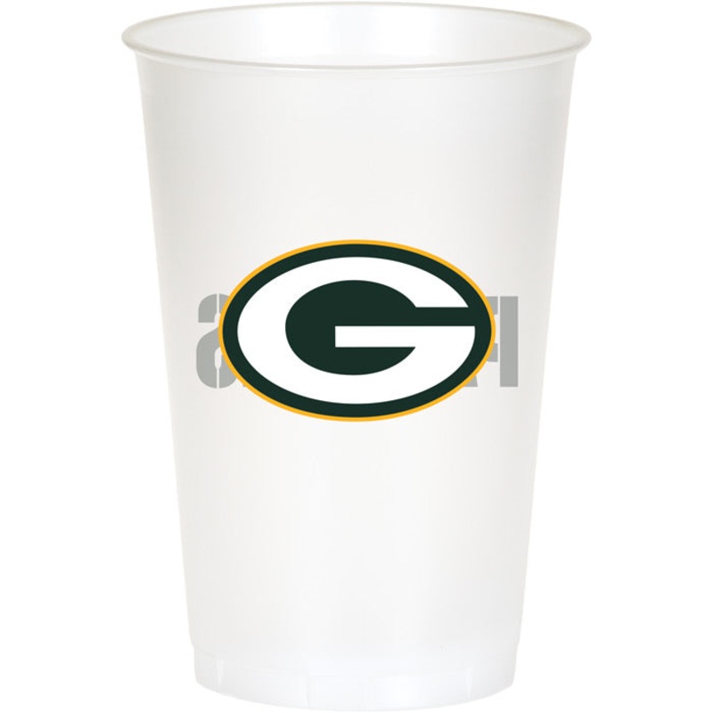 96 pc Bulk Green Bay Packers 20 oz Plastic Cups