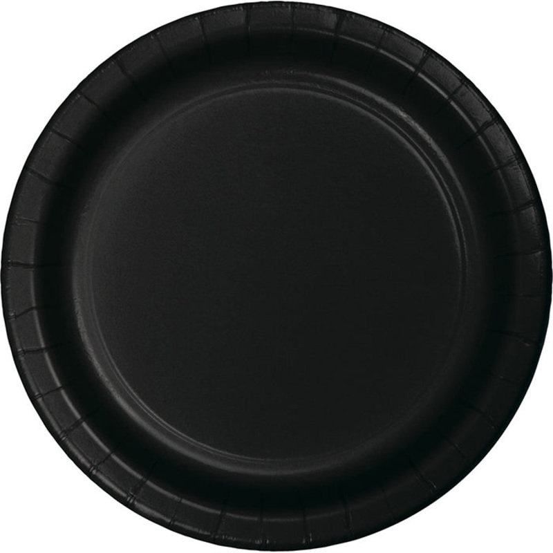 Black Paper Plates (8/Pkg)