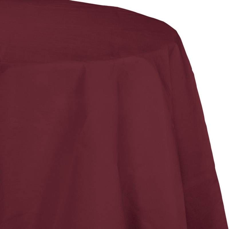 Burgundy 82" Round Polylined Tissue Tablecover