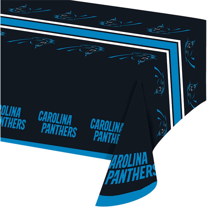 Carolina Panther Plastic Table Cover, 54" X 102"