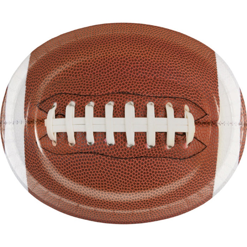 Touchdown Time Oval Platters, 10" X 12" (8/Pkg)